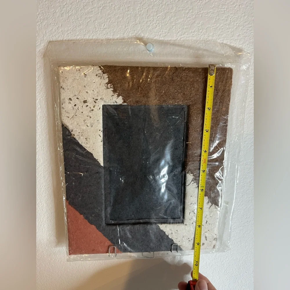 Handmade Natural Fiber Paper Wire Wall Hanging Photo Frame Mixed Media Paper Eco